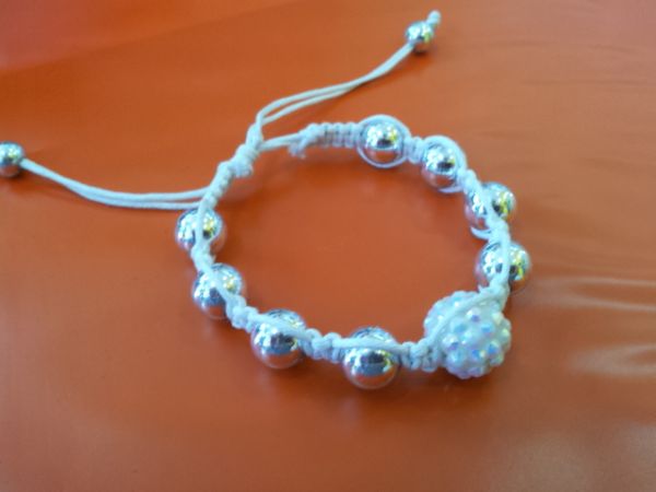 Pulseira Shamballa branca